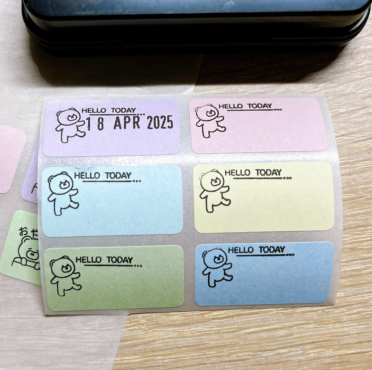 Tomoshop Rubber Stamp Design / Hello Today Kuma-chan