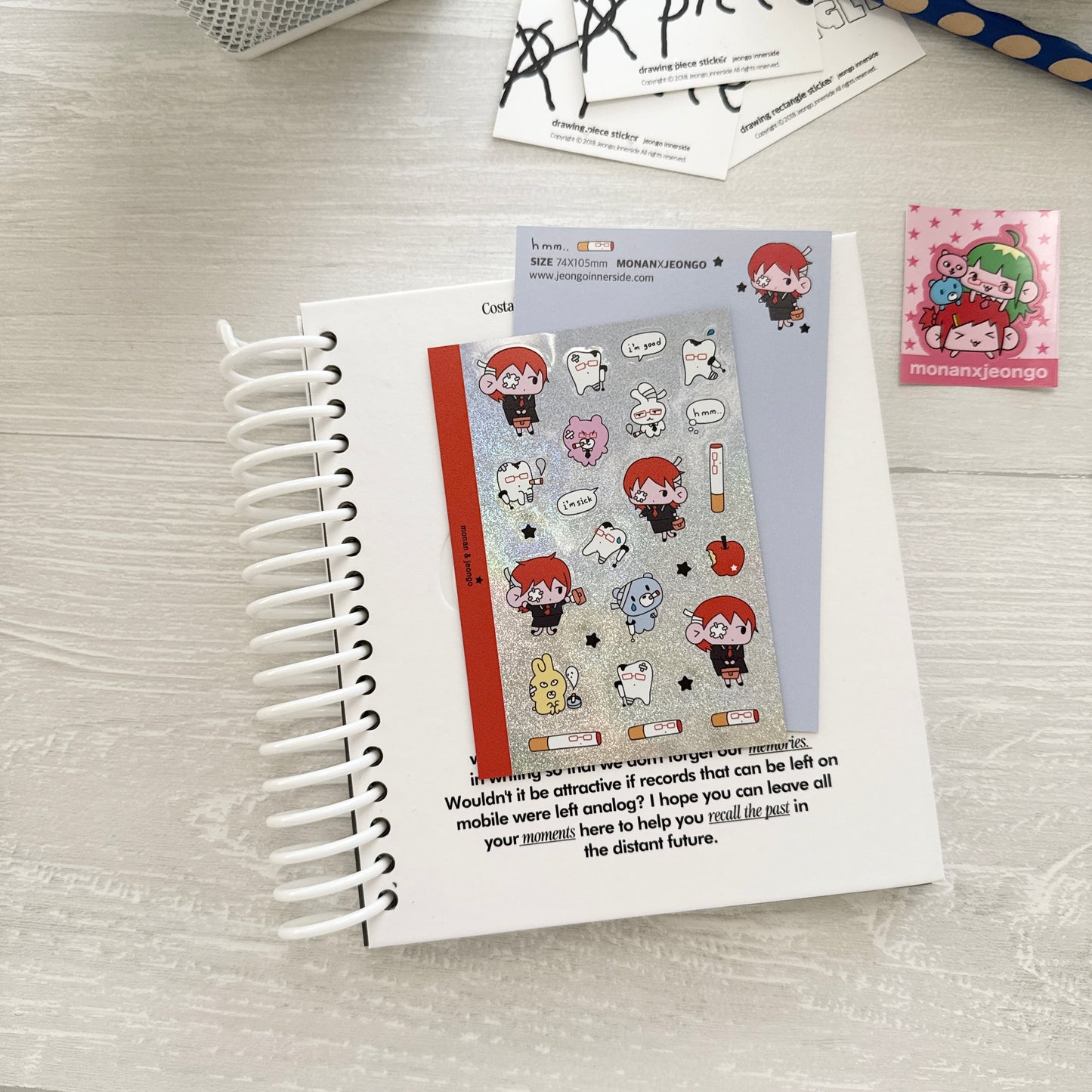 Jeongo Innerside x Monan Collaborate Sticker Collection / 10 Designs