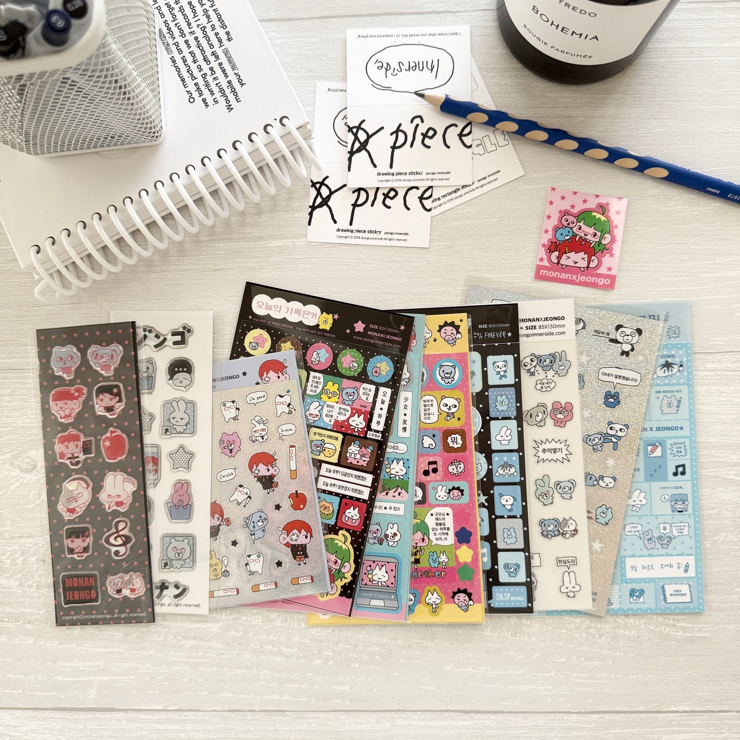 Jeongo Innerside x Monan Collaborate Sticker Collection / 10 Designs