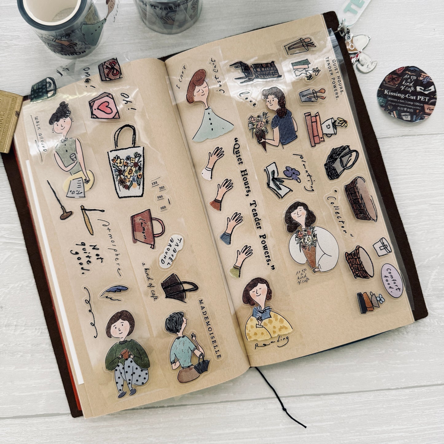 A Kind of Café Mademoiselle Kiss-cut Sticker Roll