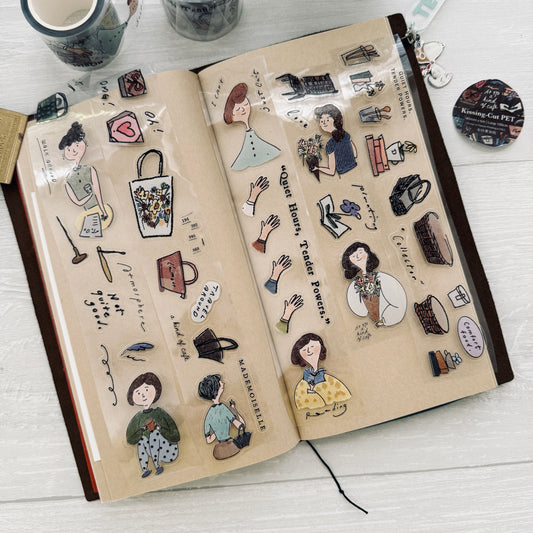 A Kind of Café Mademoiselle Kiss-cut Sticker Roll