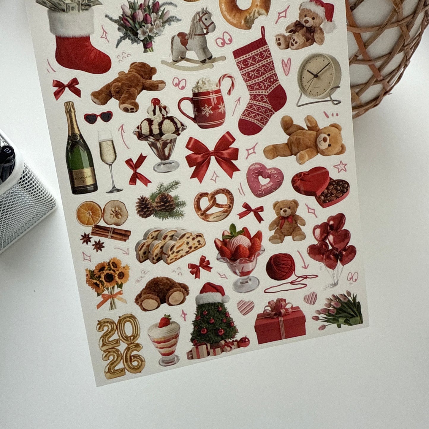 Kmmile Christmas Object Sticker