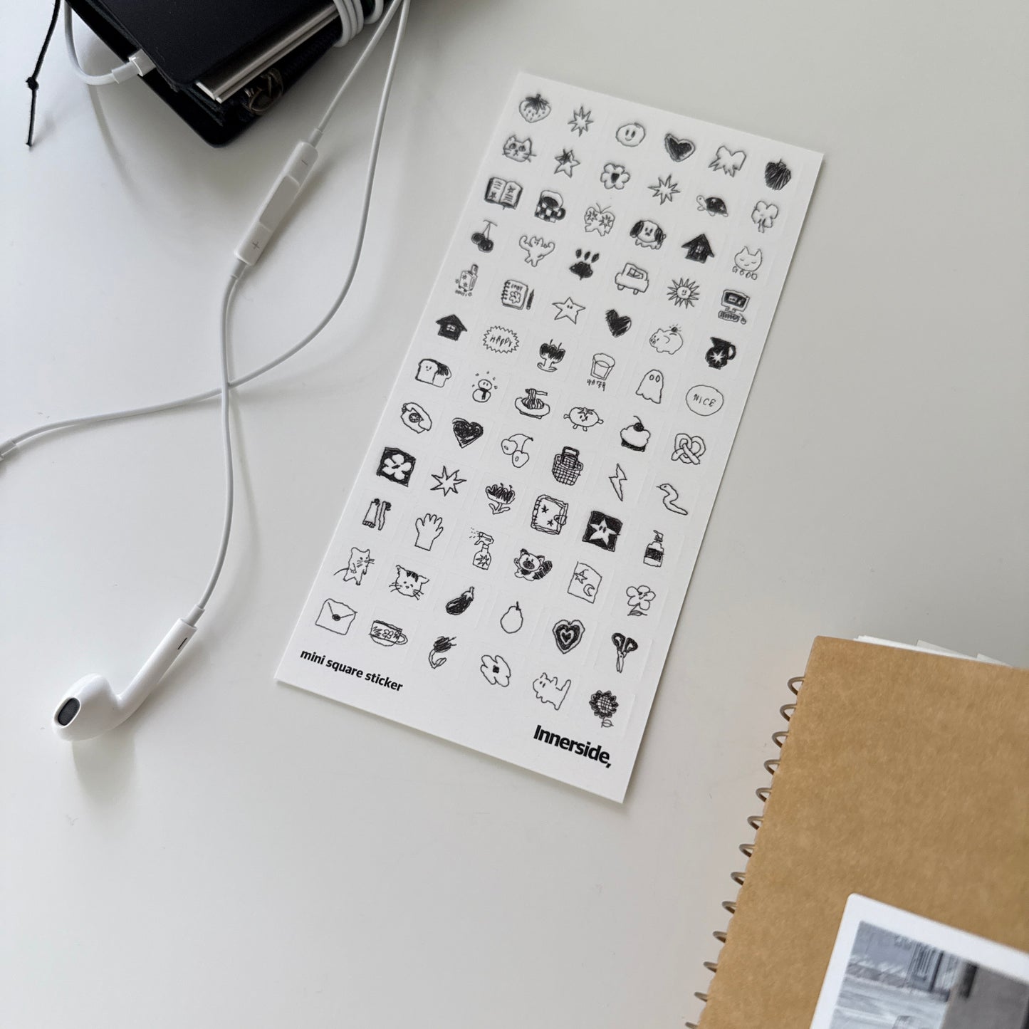 Jeongo Innerside Mini Square Drawing Sticker // 2 Options