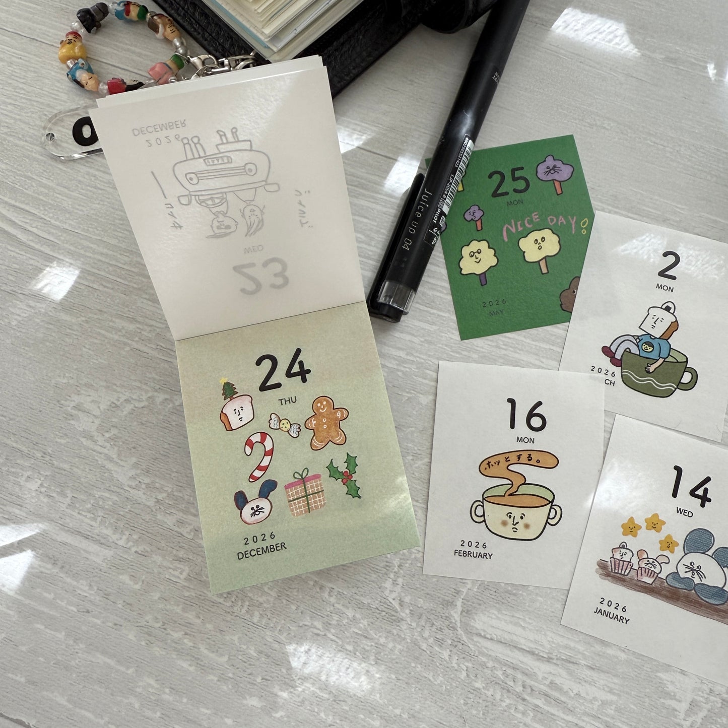 Hanko Makkey 2026 Mini Daily Calendar