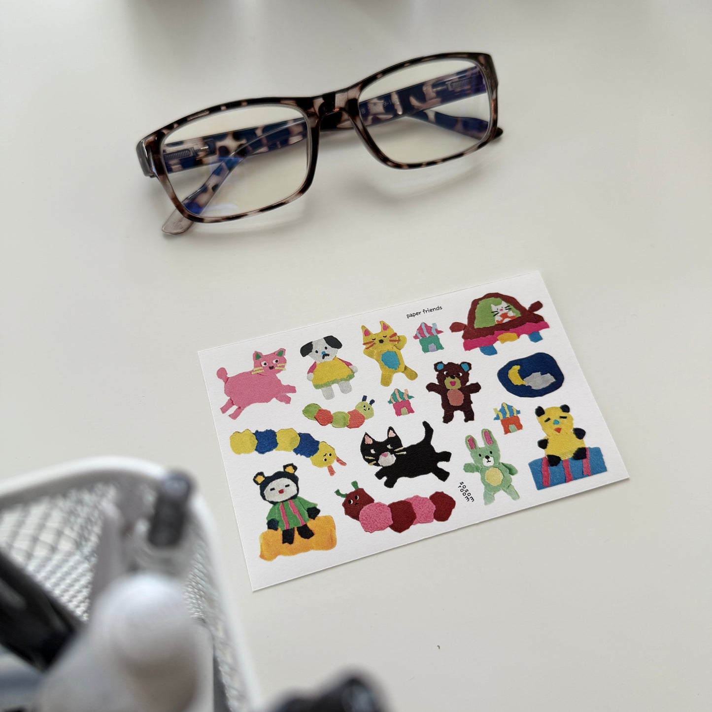 Sosom room Paper Friends Sticker Sheet