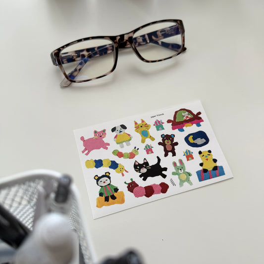 Sosom room Paper Friends Sticker Sheet