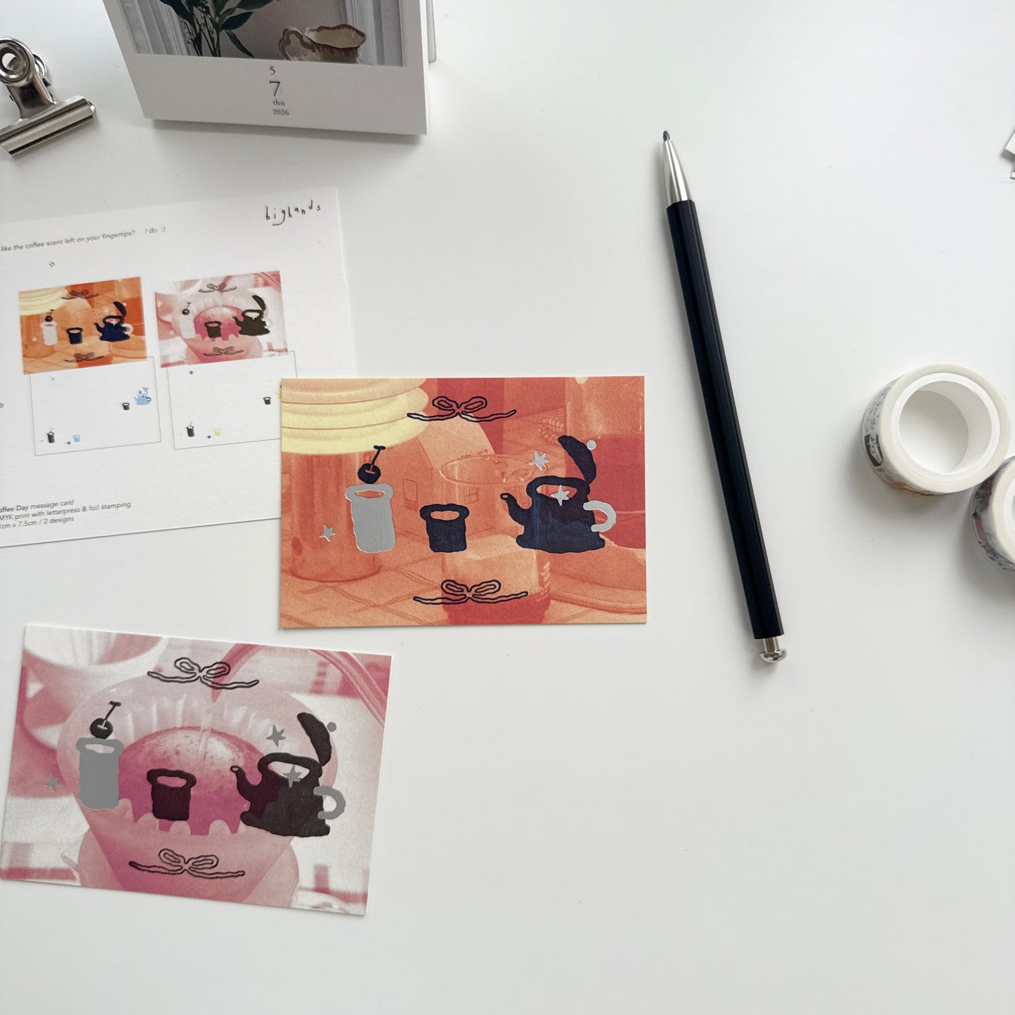 Bighands Moment Series Message Card / Coffee Day