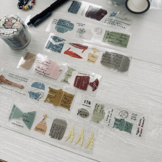 A Kind of Café Mademoiselle's Vintage Joy Kiss-cut PET Sticker Roll