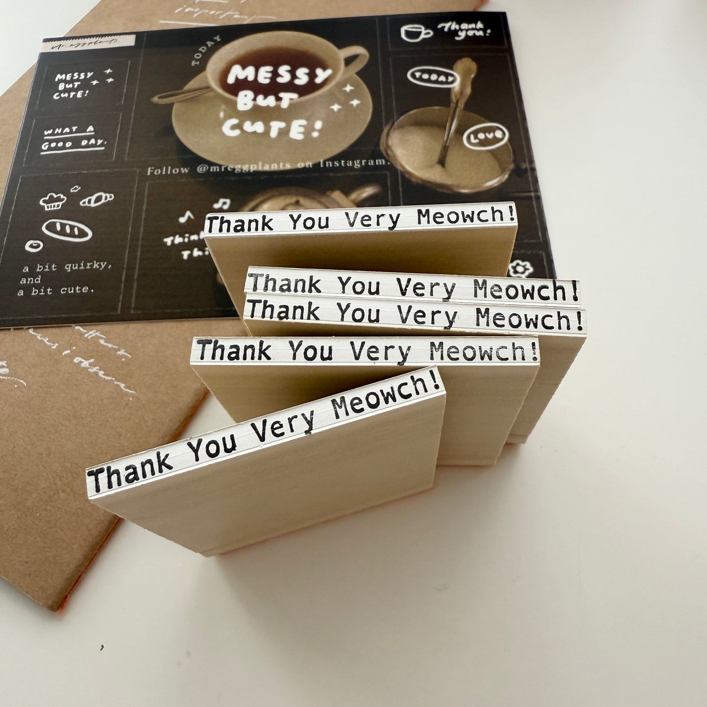 Mr. Eggplants Meow Lady Rubber Stamp / 3 Designs