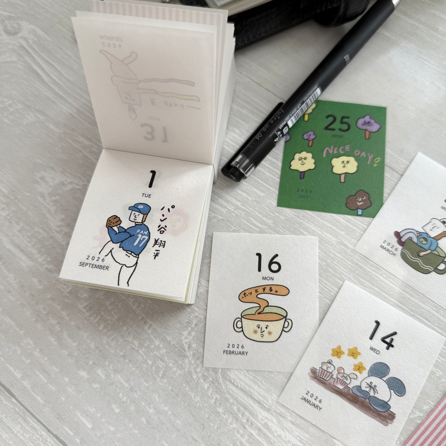 Hanko Makkey 2026 Mini Daily Calendar