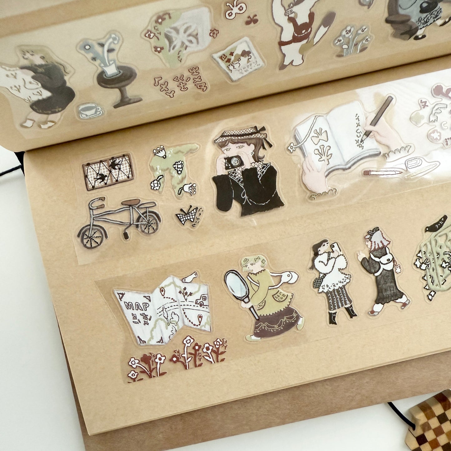 Misshoegg Decorative Window Trip PET Sticker Roll