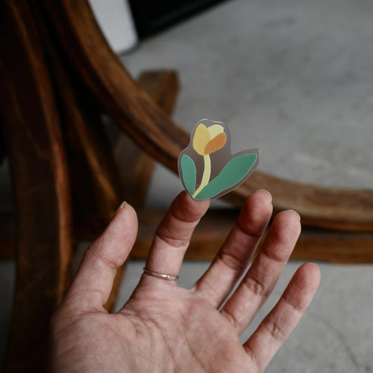 A Kind of Café Tulip Clear Die-Cut Sticker