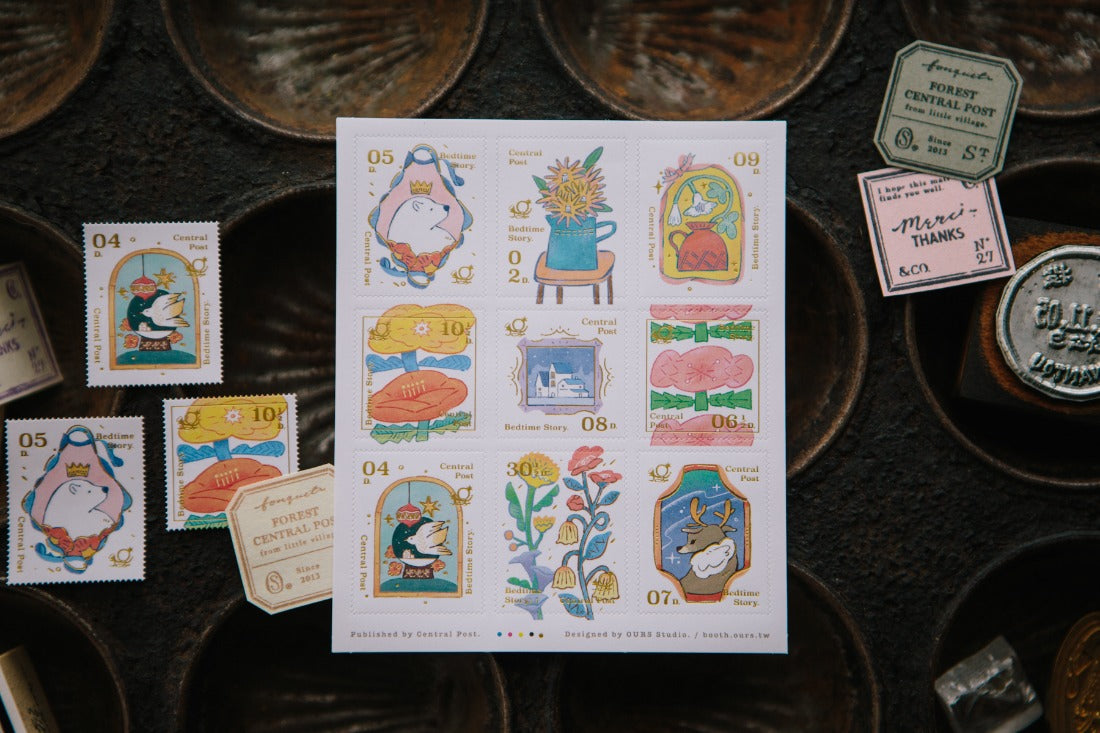 OURS Bedtime Story Stamp Sticker Pack