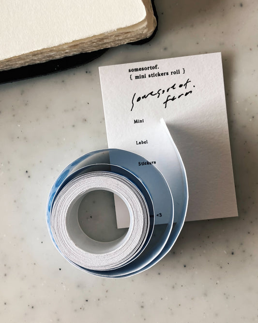 Somesortof.fern 2025 Autumn (NEW) Label Sticker Roll / Mini Fish