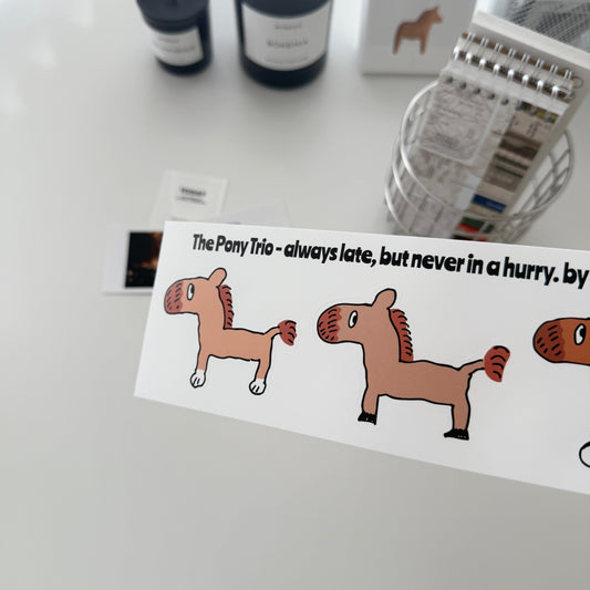 Scooty Studio The Pony Trio Large Long Sticker