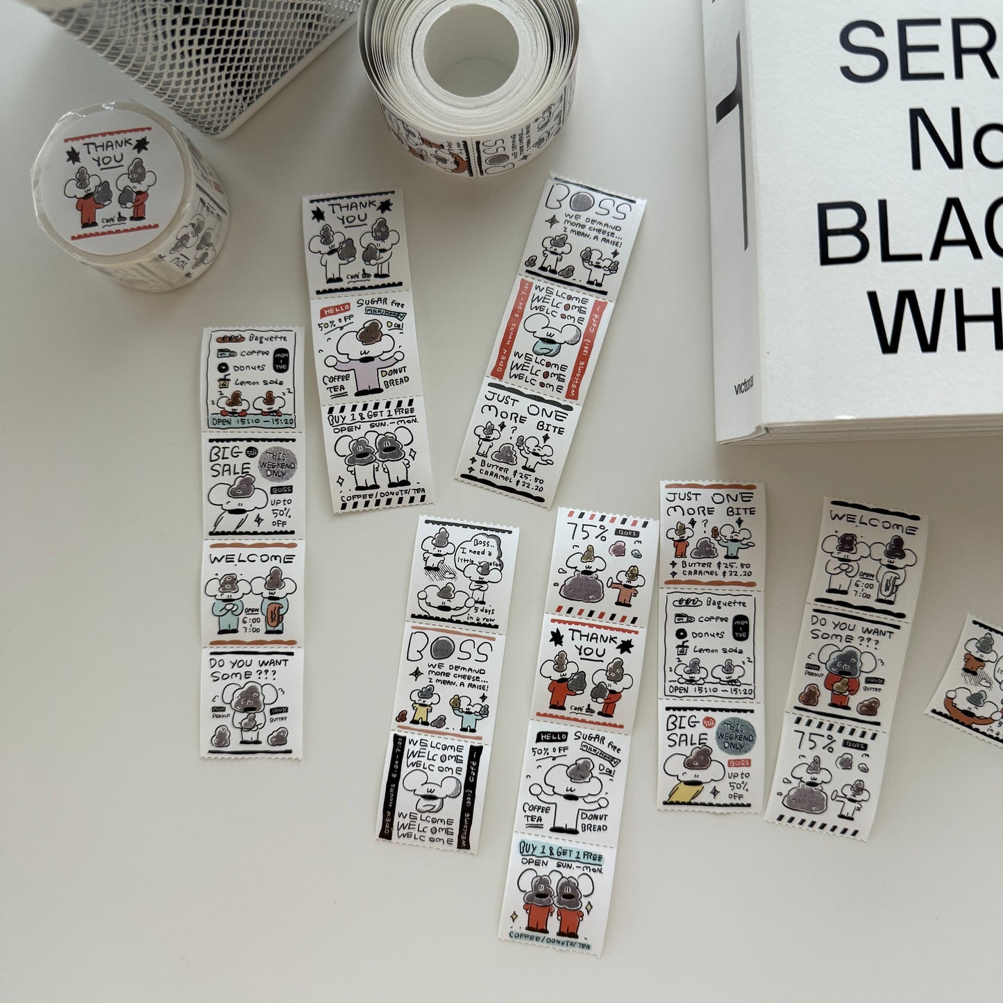 1991w2992 Thank You Ticket Sticker Roll