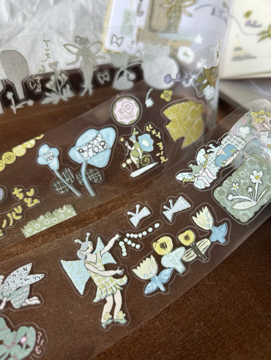 Misshoegg Meadow Flower Fairies PET Sticker Roll