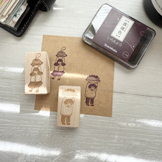 Sho LIttlehappiness Café Girl Rubber Stamp / 2 Designs