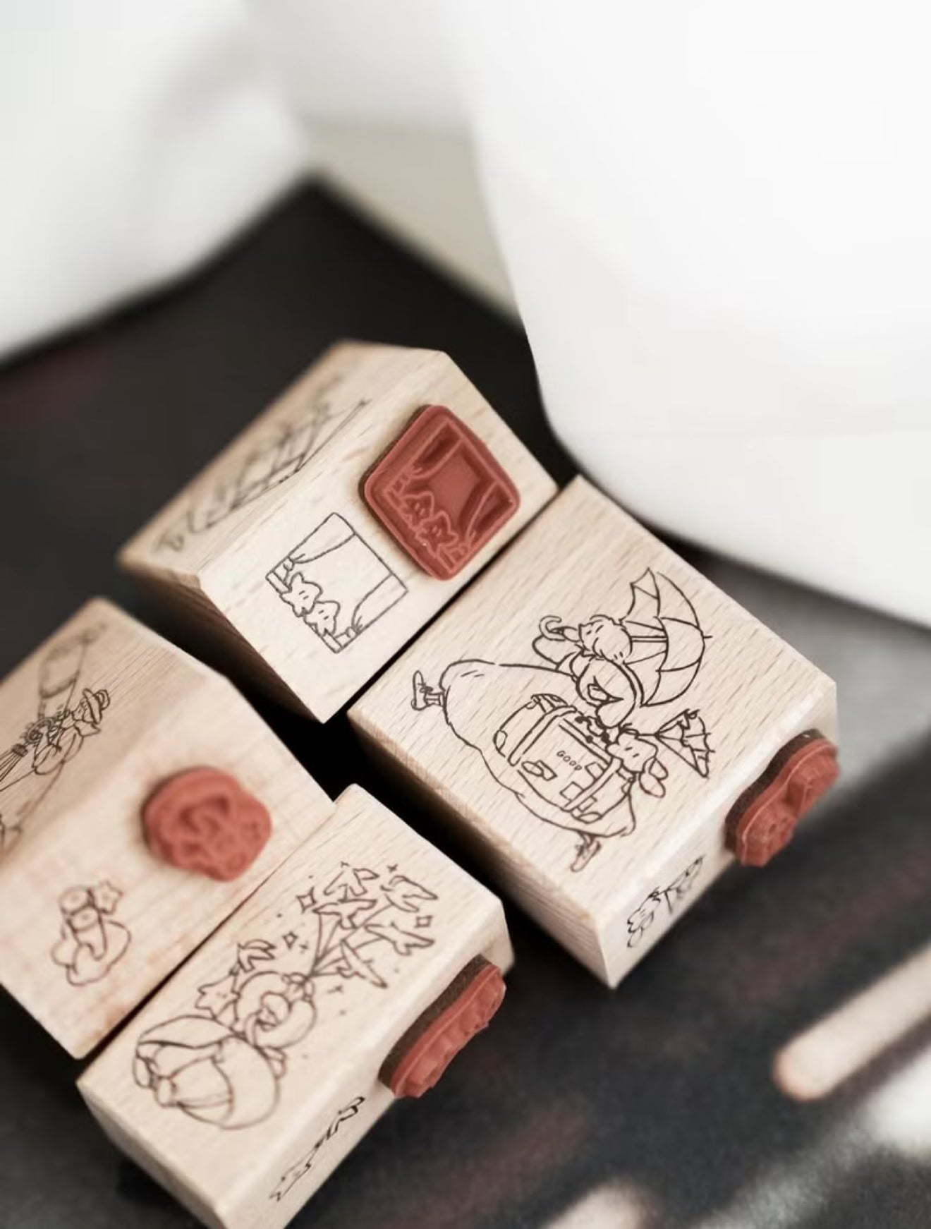 Yamadoro Among Stars 2-in-1 Rubber Stamp / 4 Designs