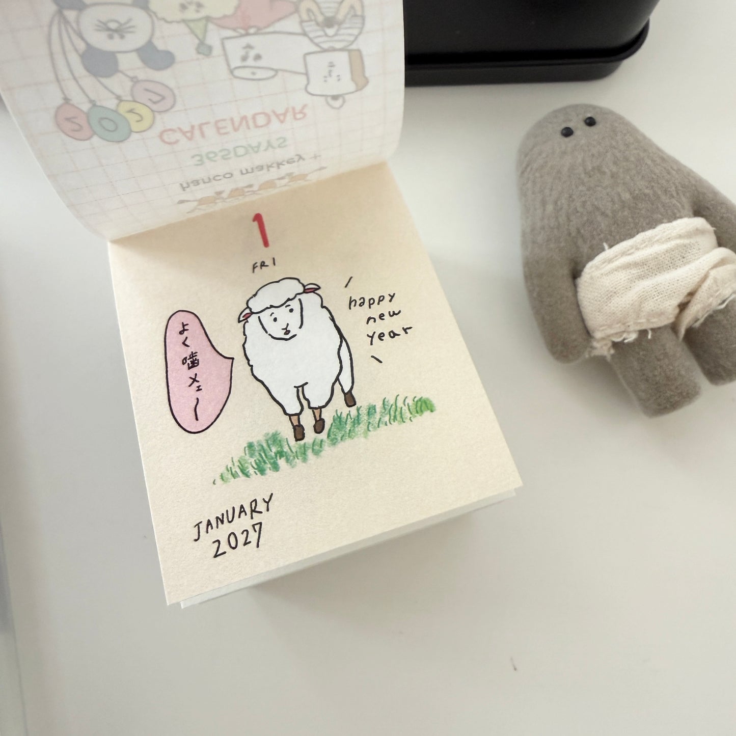 2027 Hanko Makkey Mini Daily Calendar