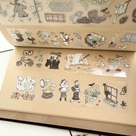 Misshoegg Decorative Window Trip PET Sticker Roll
