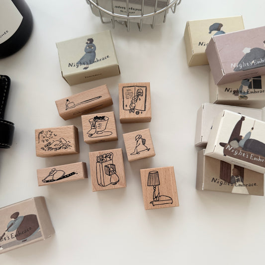 Yamadoro Night's Embrace Series Rubber Stamps / 8 Designs