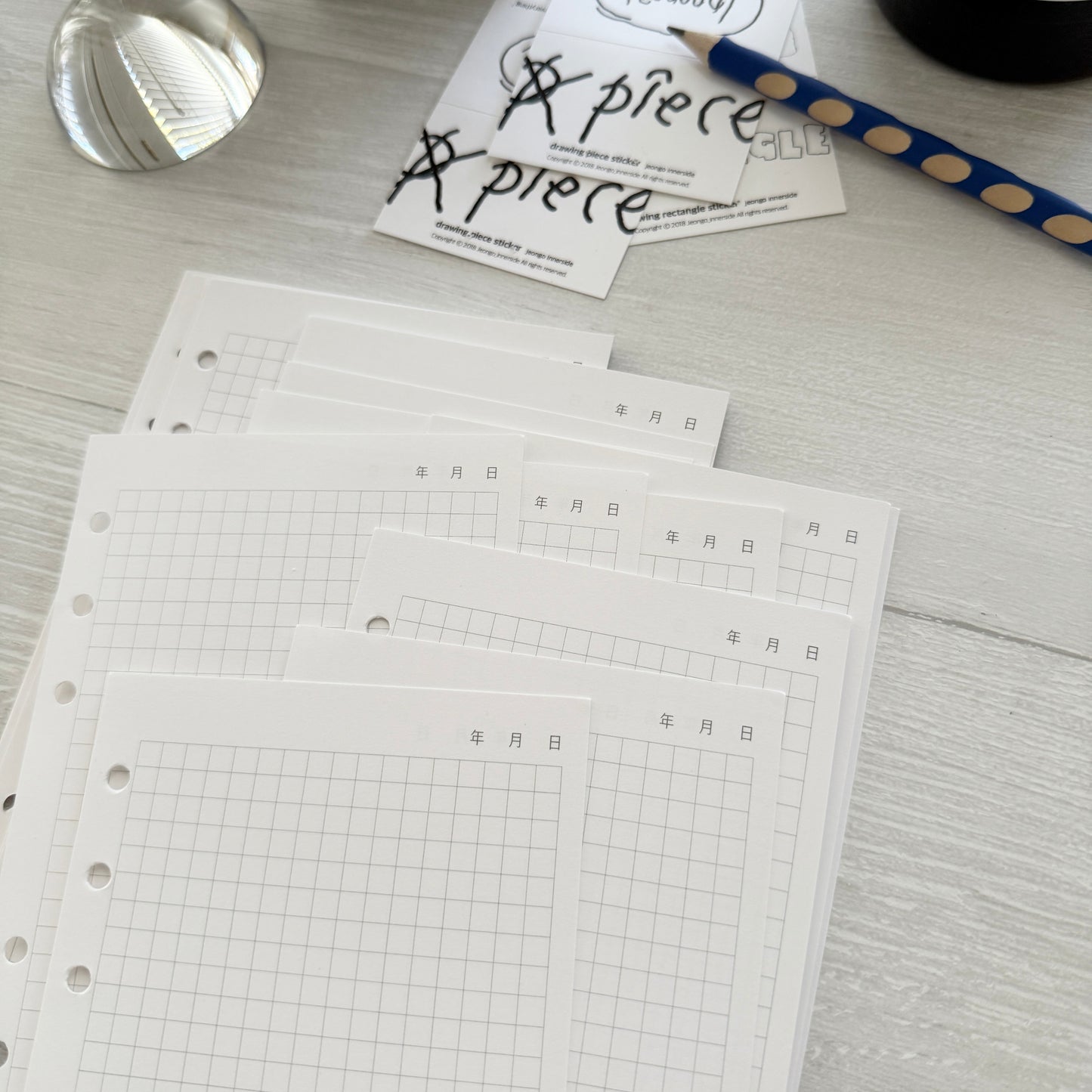 Jeongo Innerside A6 Personal / Bible Ring Journal Refill / White