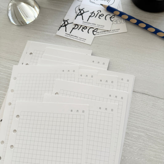 Jeongo Innerside A6 Personal / Bible Ring Journal Refill / White