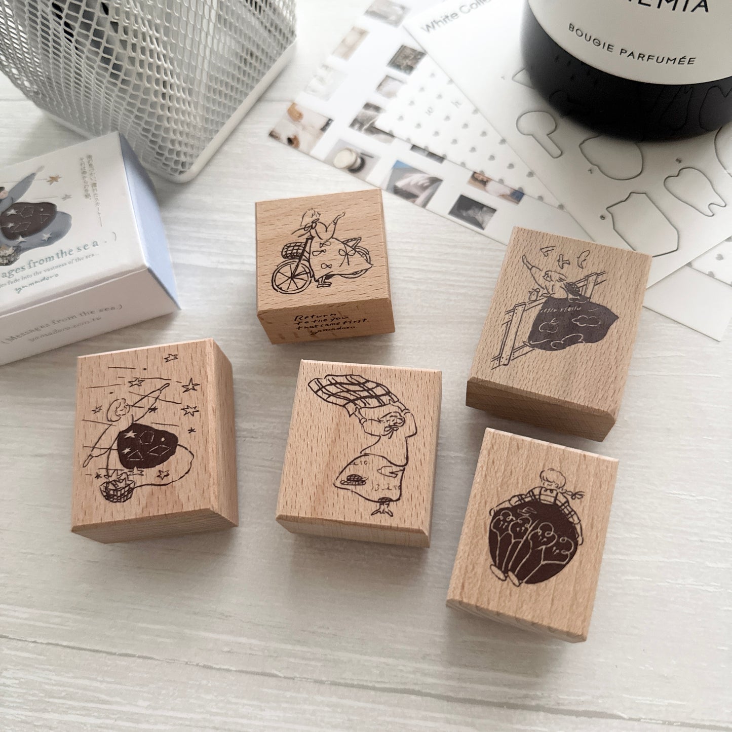 Yamadoro Messages from the Sea Collection Rubber Stamp