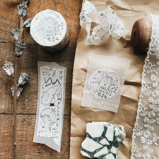 Mr. Eggplants Anxiety Washi Tape