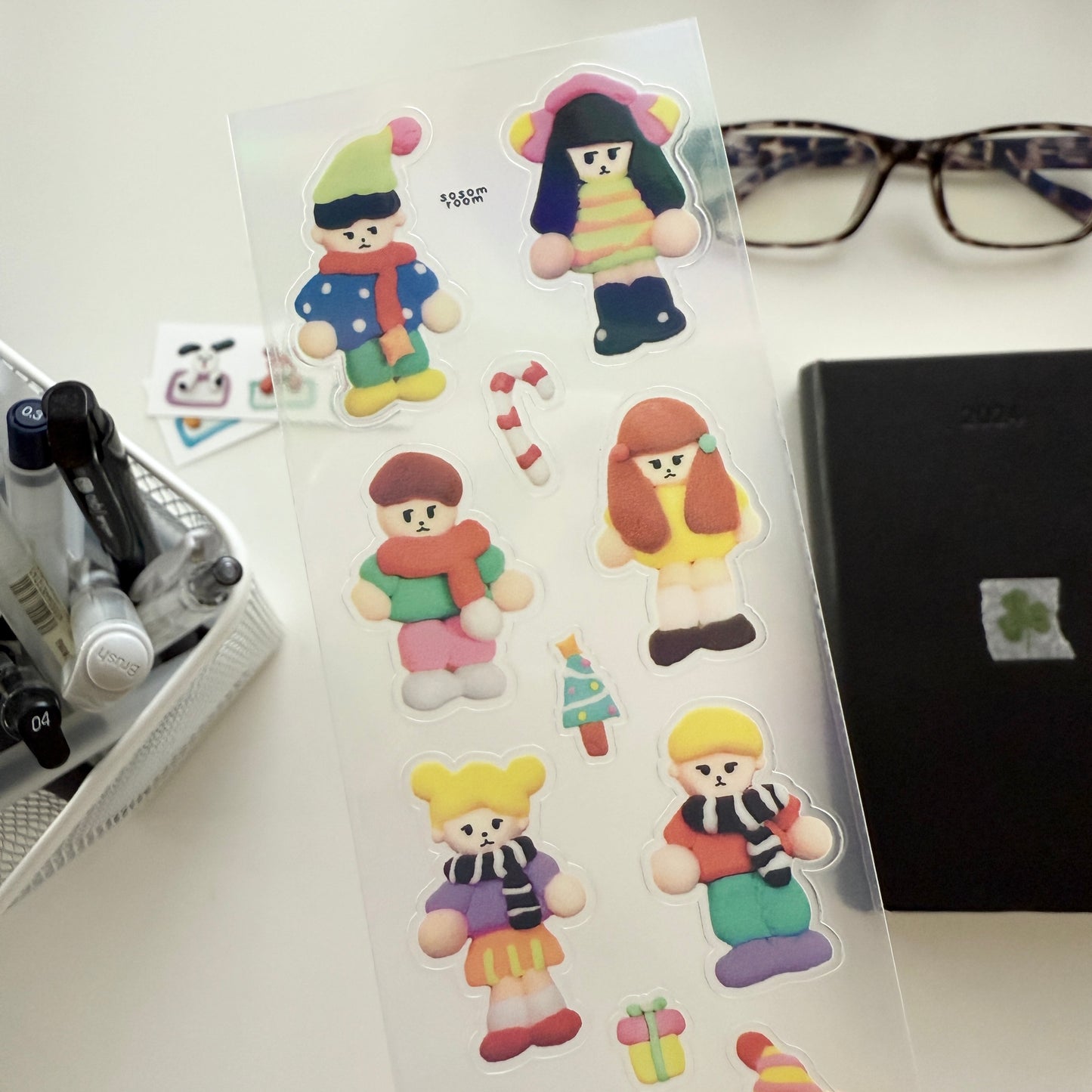 Sosom room Winter Date Hologram Sticker Sheet