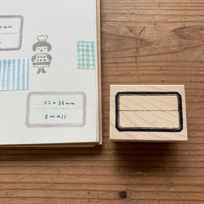 Handodori Label Rubber Stamp // 3 Sizes