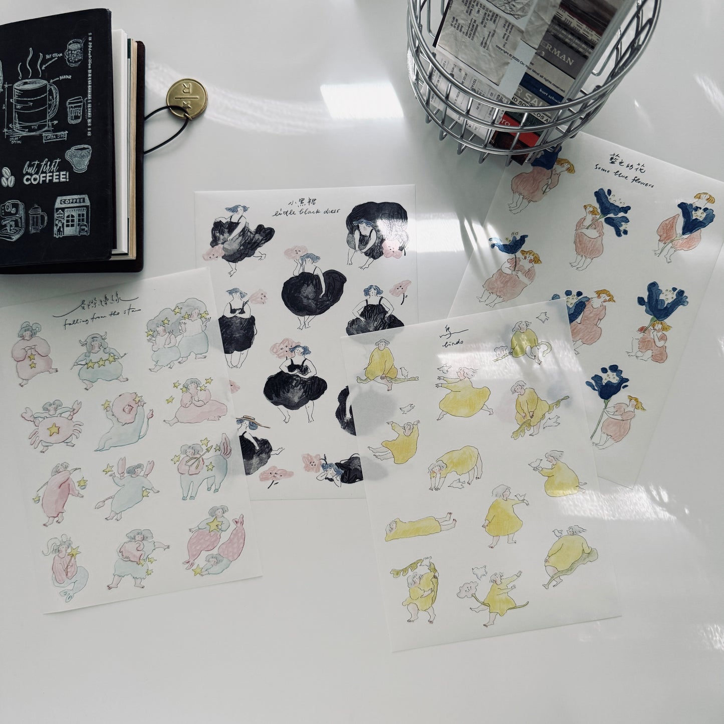 Dodolulu Some Blue Flowers Washi Sticker Sheet