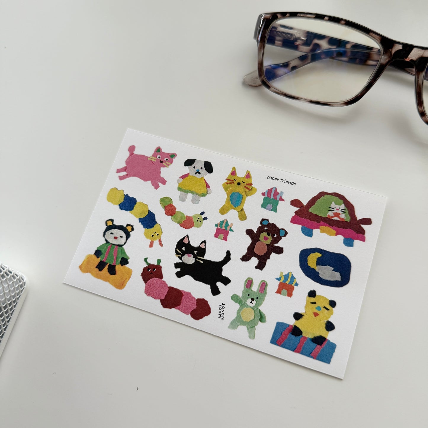 Sosom room Paper Friends Sticker Sheet