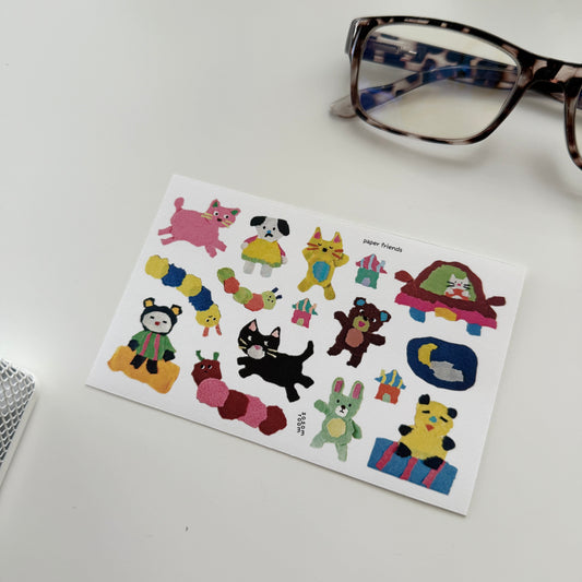 Sosom room Paper Friends Sticker Sheet