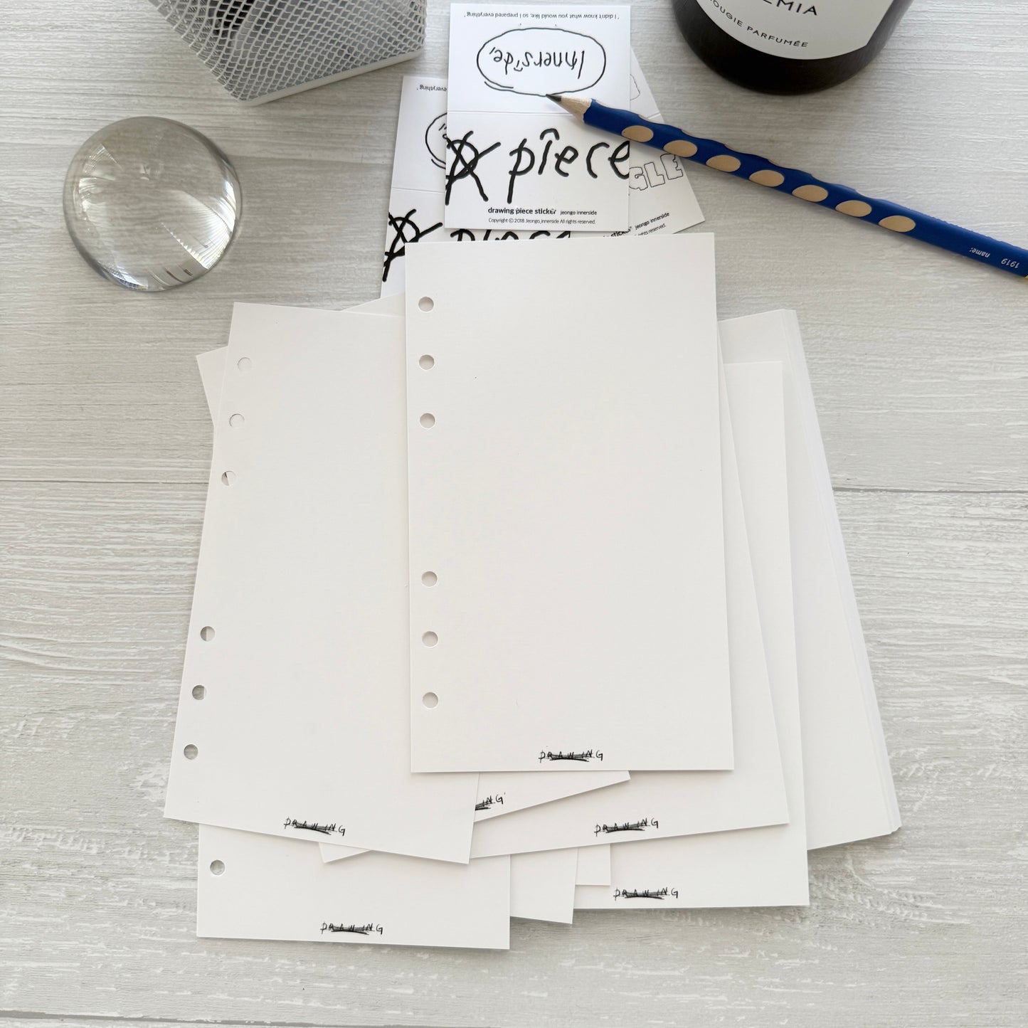 Jeongo Innerside A6 Personal / Bible Ring Journal Refill / White