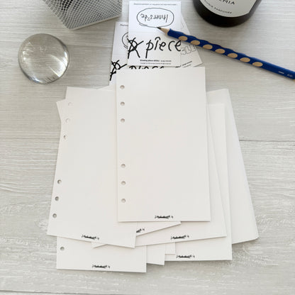 Jeongo Innerside A6 Personal / Bible Ring Journal Refill / White