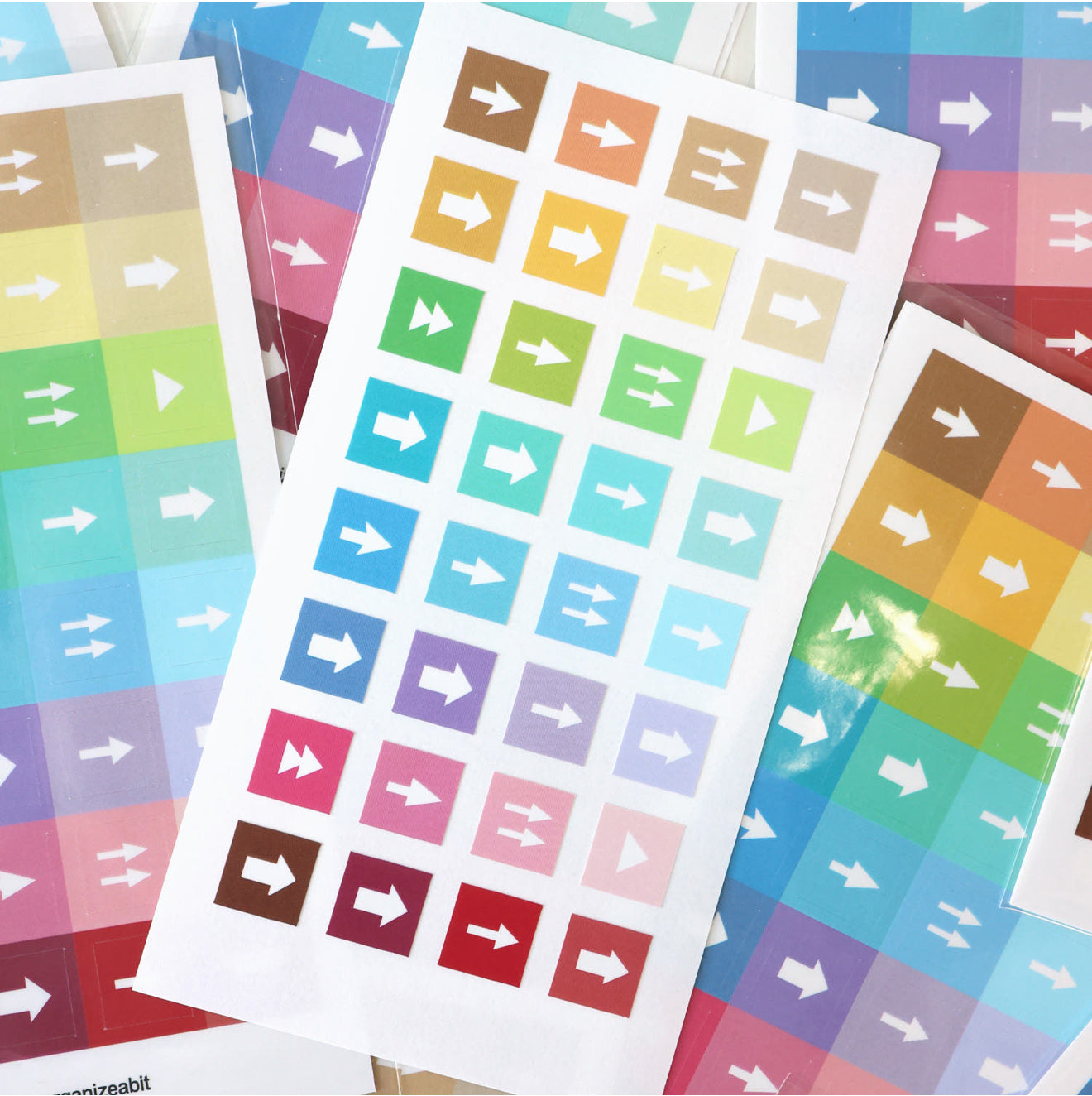 Organize a bit Colorful Arrow Sticker