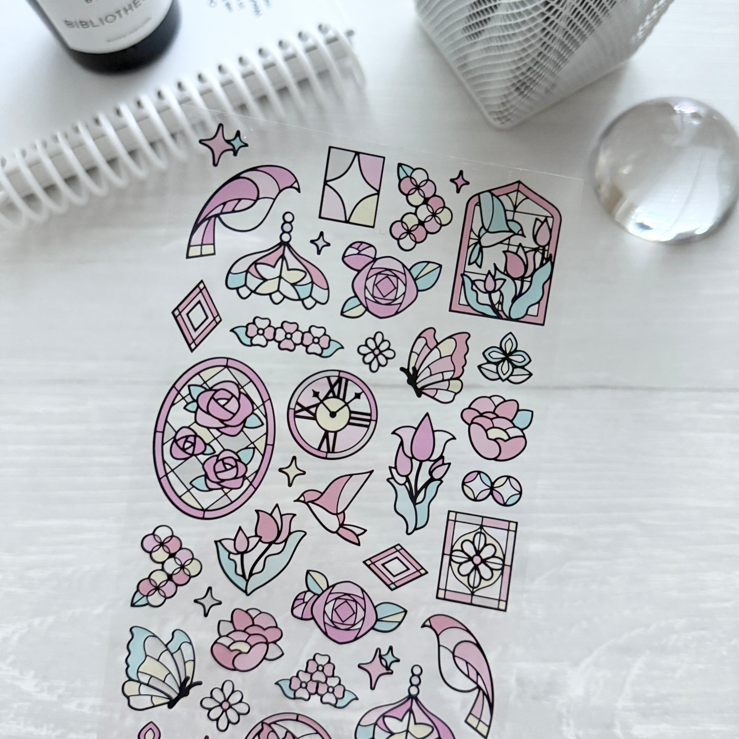 Kamio Japan Stained Glass Sticker / 3 Designs