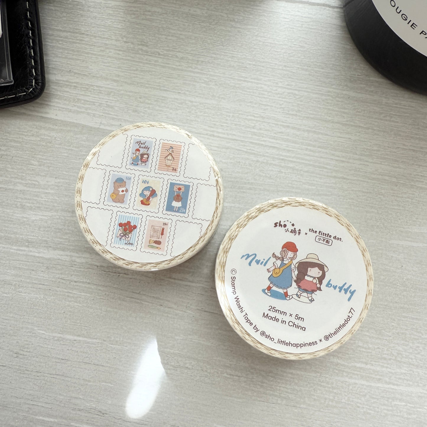Sho Littlehappiness Mail Buddy Postal Stamp Washi Sticker Roll