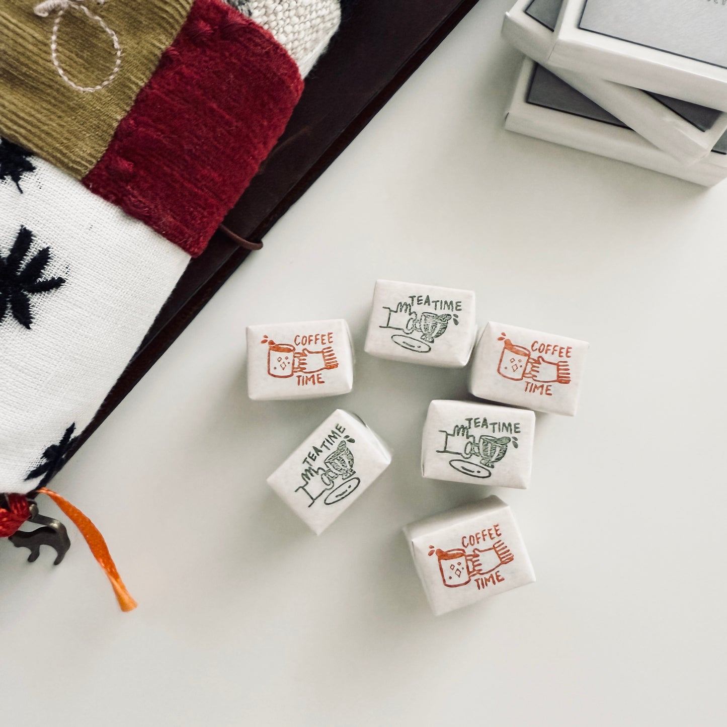 Kurukynki Tea & Coffee Time Rubber Stamps / 2 Designs
