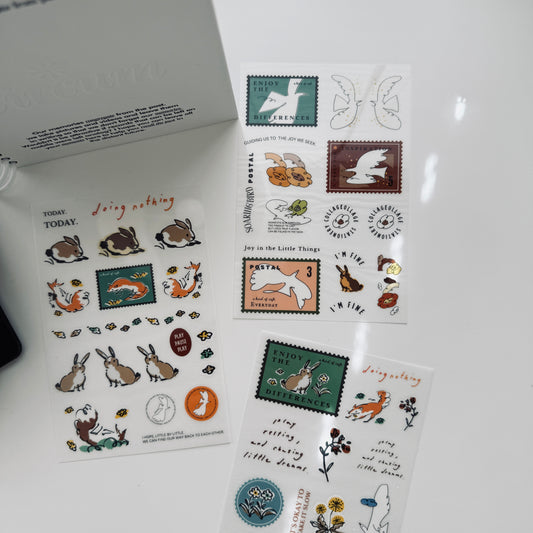 A Kind of Café Taste the Life Postal Transfer Sticker Pack