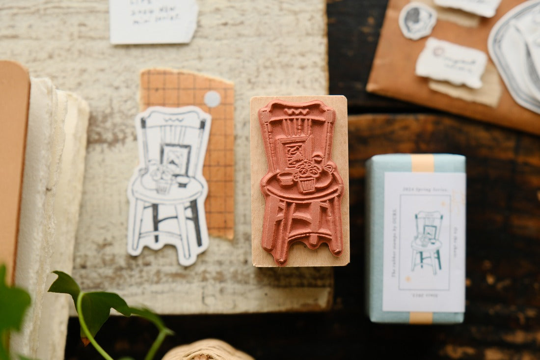 OURS On The Chair Rubber Stamp