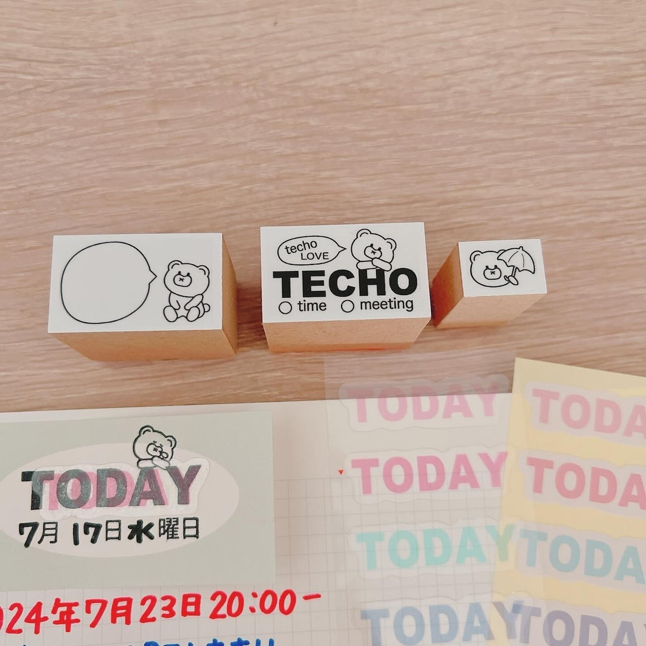 Tomoshop Rubber Stamp Design / TECHO LOVE Kuma-chan