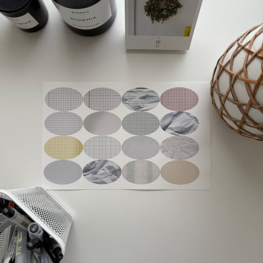 Kmmile Large Texture Paper Sticker Sheet