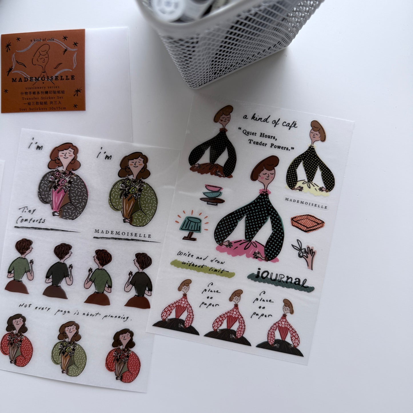 A Kind of Cafe Mademoiselle Transfer Sticker Pack