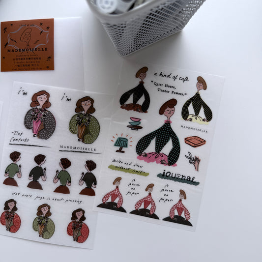 A Kind of Cafe Mademoiselle Transfer Sticker Pack