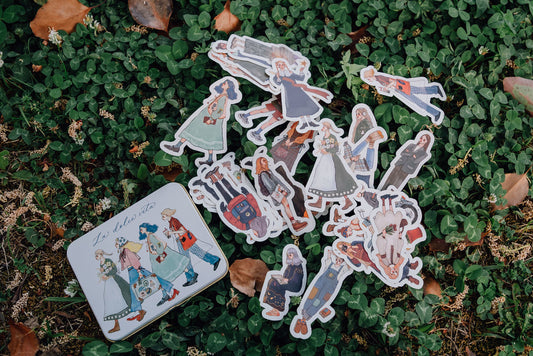 La Dolce Vita We Move Forward Happily Sticker Set in Tin