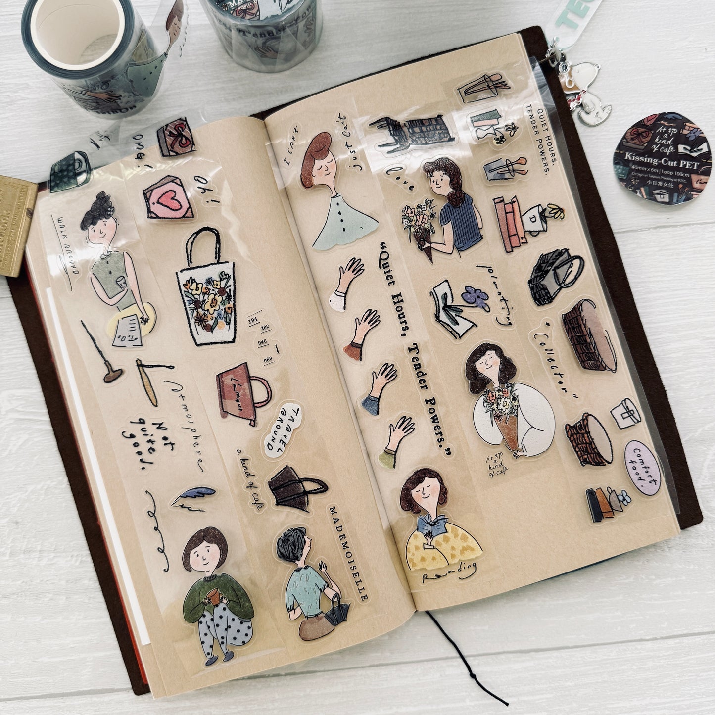 A Kind of Café Mademoiselle Kiss-cut Sticker Roll