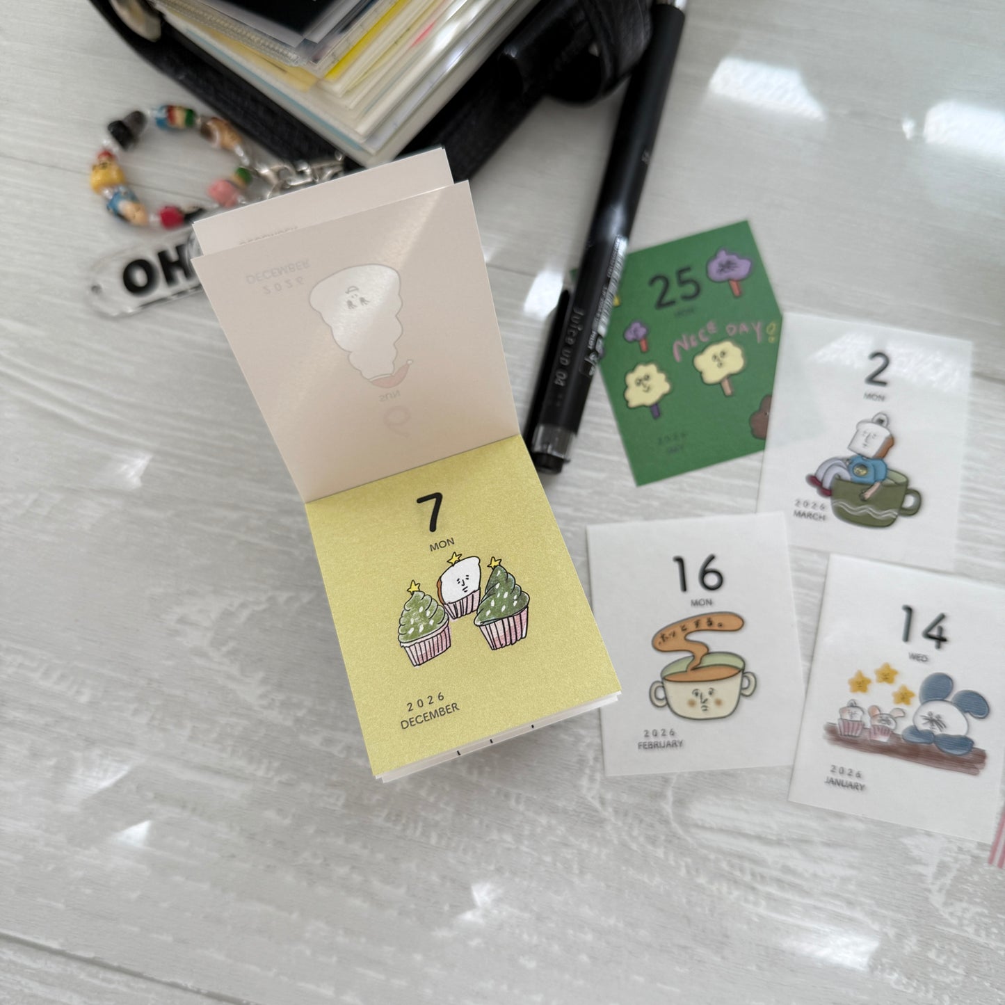 Hanko Makkey 2026 Mini Daily Calendar